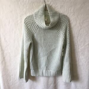 Anthropologie Maeve Mint Bell-Sleeve Sweater